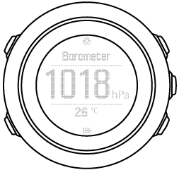 Коли обраний профіль Барометр, на дисплеї відображається значок барометра