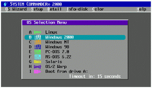 Після установки програми System Commander на комп'ютер, вона заміщає стандартну головний завантажувальний запис (MBR), але вся наявна інформація з Partition Table про існуючі дискових розділах залишається незмінною